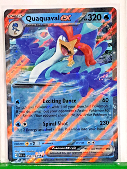 Quaquaval ex 052/193 Sv02: Paldea Evolved Holo Double Rare NM Pokemon TCG - Image 1