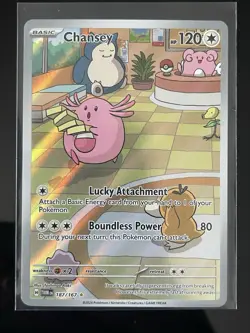 Pokemon Chansey 187/167 Sv06 Twilight Masquerade Illustration Rare Holo 120 HP - Image 1
