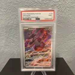 Pokemon Groudon 199/182 SV04: Paradox Rift Illustration Rare PSA 9 - Image 1