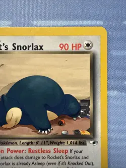 Rocket's Snorlax #33/132 Non-Holo Rare Gym Heroes VINTAGE 2000 Pokemon - Image 3