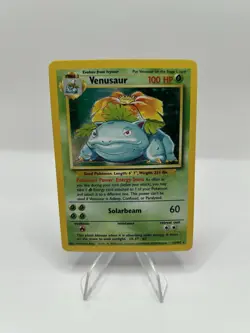Pokemon TCG Venusaur Holo 18/130 Base Set WOTC Unlimited 2000 - MP - Image 1