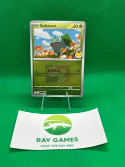 Pokemon TCG Bulbasaur 001/132 Mega Evolution Pokemon Day Stamp 2026 Holo NM - Image 1