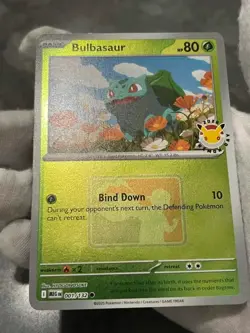 Pokemon TCG Bulbasaur 001/132 Mega Evolution Pokemon Day Stamp 2026 Holo NM - Image 3
