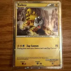 Raikou HGSS19 HGSS Black Star Promo - Pokemon Holo Foil Rare MP - Image 1
