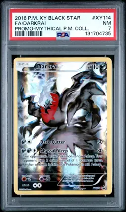 POKEMON XY BLACK STAR MYTHICAL COLLECTION DARKRAI #XY114 PSA 7 NM #131704735 - Image 1