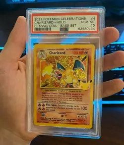 Pokemon Charizard Holo PSA 10 2021 Celebrations Classic Collection 4/102 - Image 1