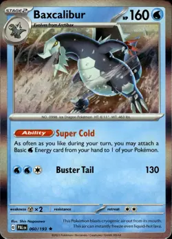 Baxcalibur - Holo Rare - Paldea Evolved 060/193 - MINT - Pokemon - Image 1