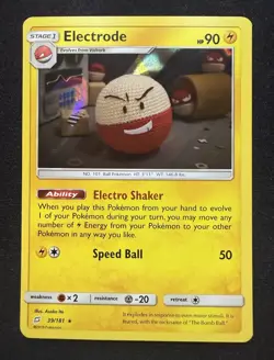 Pokemon Electrode 39/181 SM-Team Up Holo Rare 90 HP Stage 1 Speed Ball - Image 1