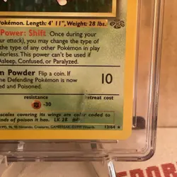 Pokemon TCG Venomoth Jungle 13/64 Holo 1st Edition Holo Rare CGC 5 - Image 3