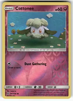 Cottonee SM - Unified Minds Common,Reverse Holo Pokemon Near Mint or Better - Image 1