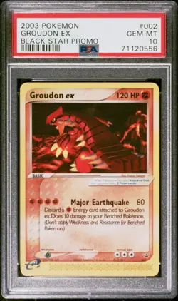 Pokemon 2003 Black Star Promo Groudon EX #002 PSA 10 GEM MINT POP 37 - Image 1