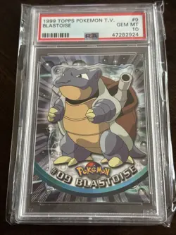 1999 Topps Pokemon TV Series 1 Blastoise #09 PSA 10 FREE SHIPPING - Image 1