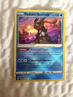 Pokemon TCG Radiant Greninja Astral Radiance 046/189 Holo Radiant Rare - Image 1