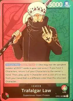 One Piece TCG - Leader Einzelkarte - OP01-002 Trafalgar Law L/EN/NM - Image 1
