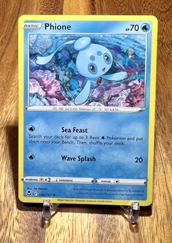 Phione 045/195 Non Holo Rare Silver Tempest Pokemon Card NM - Image 1