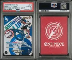 One Piece Dodgers promo night Monkey D Luffy card *GEM MINT PSA 10* - Image 3