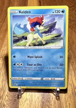 Keldeo 046/195 Rare Non Holo Silver Tempest Pokemon Card NM - Image 1