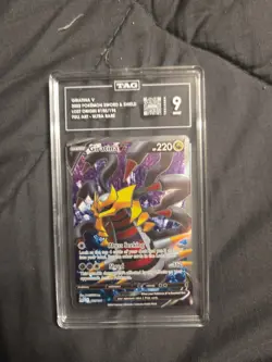 2022 Pokemon TCG Giratina v 185/196 Lost Origin Full Art Ultra Rare Holo Card - Image 1