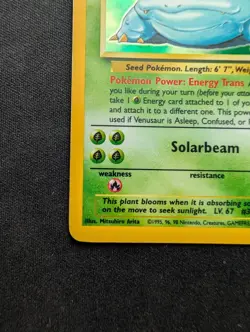 M/NM Pokemon Venusaur Holo Card 15/102 Base Set Vintage 1999 - Image 4