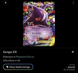 Gengar EX 034/119 Jumbo Cards Promo Holo Oversized EX Pokemon Card - Image 3