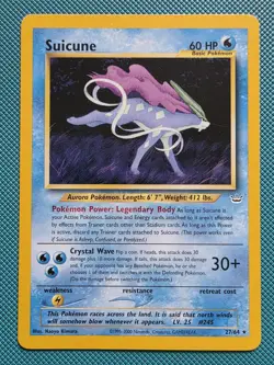 Suicune 27/64 Neo Revelation Non Holo Rare WOTC Vintage Pokemon TCG Card - Image 1