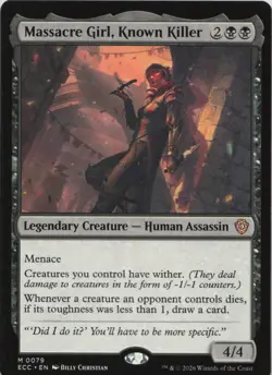 Massacre Girl, Known Killer M Commander: Lorwyn Eclipsed 79 NM MTG - Image 1