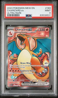 2023 POKEMON MEW EN-151 #183 CHARIZARD ex ULTRA RARE PSA 9 - Image 1