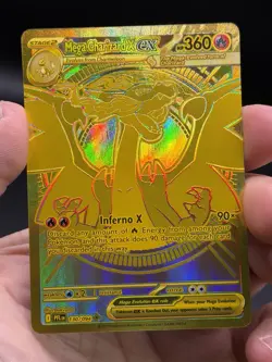 Pokemon TCG Gold Hyper Rare Mega Charizard X EX 130/094 Phantasmal Flames NM - Image 3