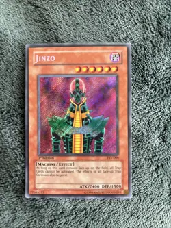YuGiOh Jinzo PSV-000 1st Secret Rare Asian English Pharaoh's Servant 2003 - Image 2