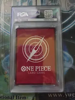 One Piece Monkey D Luffy OP01-003 Pre-Errata Alt Art Leader Romance Dawn PSA 10 - Image 2