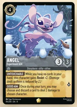 Disney Lorcana Winterspell Angel - Experiment 624 191/204 NM Legendary - Image 1