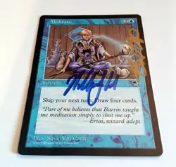 Meditate (signed by Richard Garfield & Susan Van Camp) HP Tempest MTG - Image 3
