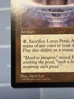 Lotus Petal - Tempest - Magic The Gathering - Vintage 1997 - Image 5