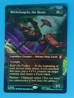 Michelangelo, the Heart (0005) (Borderless) Commander: Teenage Mutant Ninja... - Image 1