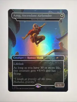 Aang, Ascendant Airbender - Serra Ascendant (Rainbow Foil) Secret Lair Drop Foil - Image 1