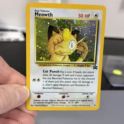 Pokemon TCG Meowth Black Star Promo Holo 10/53 WOTC LP - Image 3