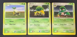 MISCUT Pokemon TCG Turtwig, Grotle, Torterra Card Lot Majestic Dawn - Image 1