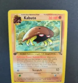 1999 Pokemon Kabuto First Edition 50/62 Fossil Set Vintage Regular - Image 2