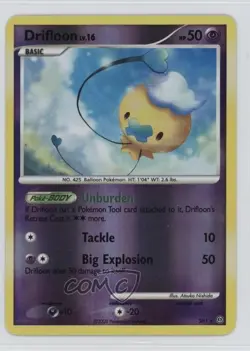 Drifloon Reverse Foil Pokemon Diamond & Pearl Stormfront #SH1 2008 - Image 1