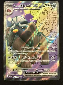 Pokemon TCG Arven's Mabosstiff ex 218/182 Sv10: Destined Rivals Holo - Full Art - Image 1