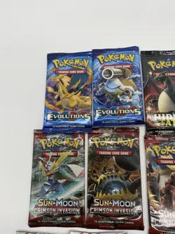 Pokemon Booster Pack Lot XY Evolutions Hidden Fates Crimson Invasion 151 Fusion - Image 2
