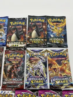Pokemon Booster Pack Lot XY Evolutions Hidden Fates Crimson Invasion 151 Fusion - Image 3