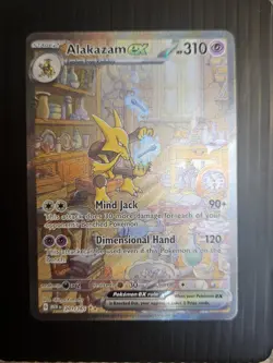 Pokemon Alakazam EX TCG Scarlet Violet-151 Holo Full Art Card 201/165 - Image 1