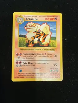 Pokemon Arcanine Shadowless Base Set 23/102 100 HP Regular - Image 1