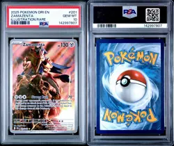 2025 POKEMON DRI EN-DESTINED RIVALS ILLUSTRATION RARE #201 ZAMAZENTA PSA 10 - Image 3