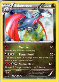 Salamence 57/108 XY - Roaring Skies Pokemon TCG NM Holo - Image 1