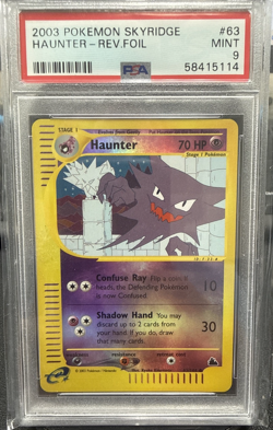 2003 Skyridge Rare E Series Pokemon Card Haunter Reverse Holo 63/144 PSA 9 - Image 1