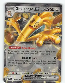 GHOLDENGO EX 139/182 DOUBLE RARE PARADOX RIFT POKEMON NM - Image 2