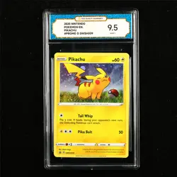 TQG 9.5 MINT+ 2020 Pokemon ENG Pikachu SWSH039 Promo - Image 1