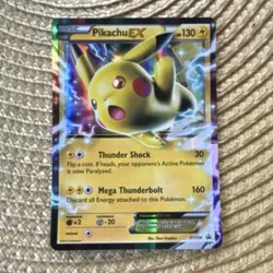 Pokemon Pikachu EX XY174 Black Star Promo Holo Basic 130 HP Pokemon Card - Image 1